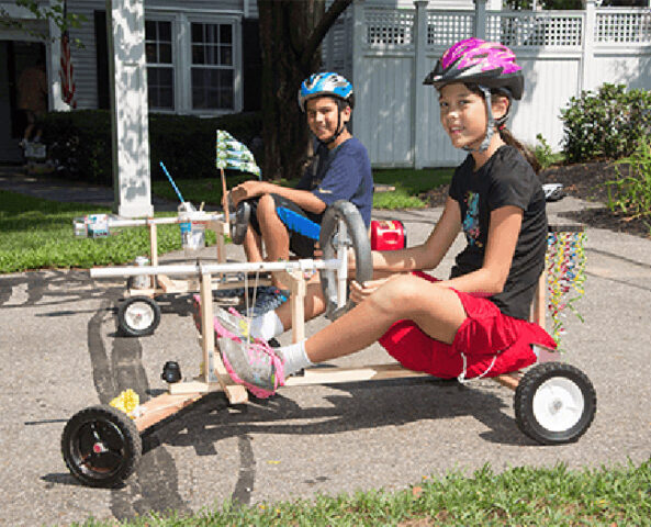 Build-It-Yourself offers playful workshops that inspire and empower students to invent. Each BIY project evolves from a storyline about a social issue and a challenge to use technology to explore the issue and problem-solve.